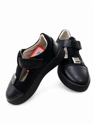 KP Black Leather with patent design